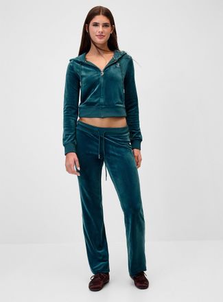 Juicy Couture Womens Diamond logo velvet pant