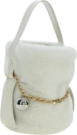 Prada Pre-owned Vintage Fur Bucket Bag - Dames - Vintage Tas - Wit - ONE Size - Vintage