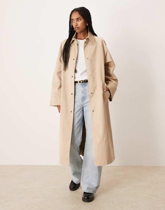 Asos Trench lungo color pietra-Neutro