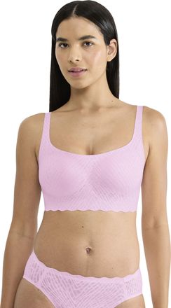 sloggi Bustier SLOGGI ZERO Feel Bliss Top, Damen, Gr. XXL, N-Gr, floral pink, Spitze, Obermaterial: 76% Polyamid, 24% Elasthan, BHs Bustier, unsichtbar mit S