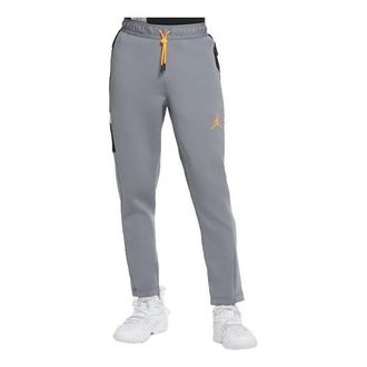 Nike Jordan Air Jordan Solid Color Lacing Knit Sports Long Pants Gray CK6463-084