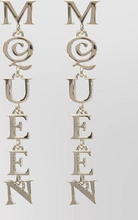 Alexander McQueen logo drop earrings