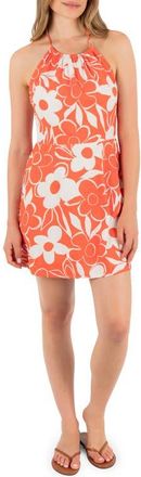 Hurley Daisy Floral Halter Minidress in Terracotta at Nordstrom, Size X-Large