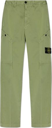 Stone Island Logo Pants - Heren - Straight fit broeken - Groen - W30 - Katoen - Broeken