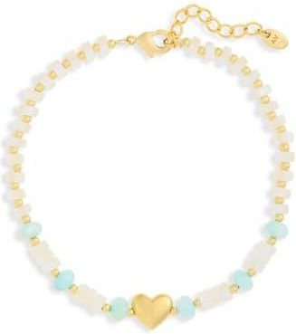Argento Vivo Beaded Heart Bracelet in Gold at Nordstrom Rack