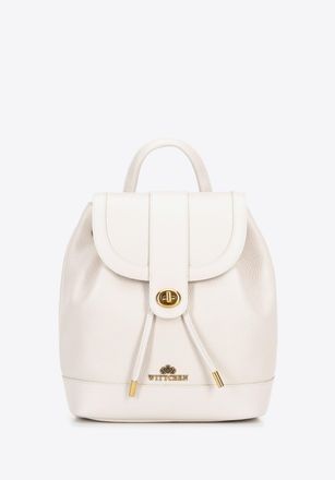 Wittchen Dames Leren Rugzak met Trekkoorden, Cr&egrave;me, Natuurlijk Leer