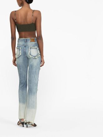 Rui Cut-Out Distressed Jeans - Light Blue
