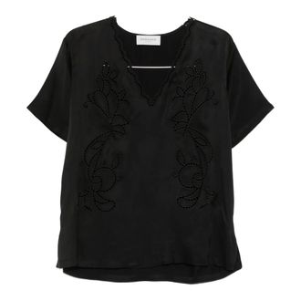 Ermanno Scervino Blouses, female, Black, Size: M Mf099 Blouse