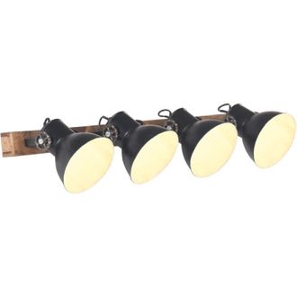 vidaXL Lampada da Parete Stile Industriale Nera 90x25 cm E27 - Vidaxl