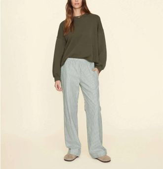 Xirena Piper Wide Leg Pull On Pant In Sage//white
