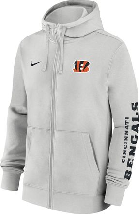 Nike Cincinnati Bengals Club Nike Mens NFL Full-Zip Hoodie in Grey | 01NC0BB9A-1LR