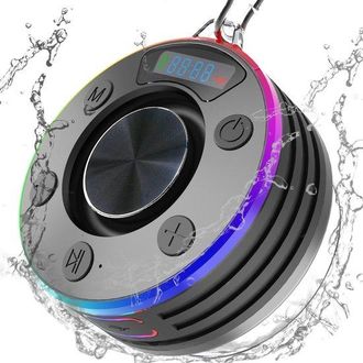 OEM Altavoz Bluetooth Peque&ntilde;o, Altavoz Para Ducha Con Luz Led, Radio Para Ducha Resistente Al Agua Ipx7, Caja De M&uacute;sica Para La Playa Y Fiestas
