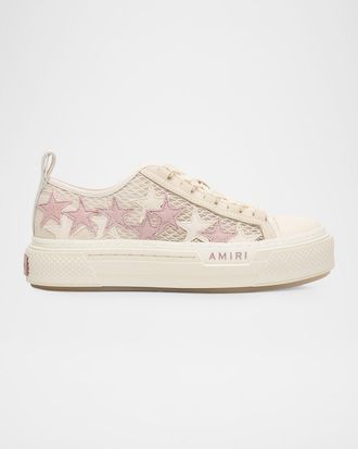 Amiri Mesh Stars Court Low-Top Sneakers
