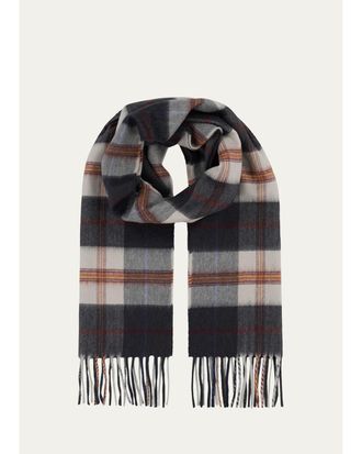 Begg x Co Mens Arran Bennet Cashmere Plaid Scarf