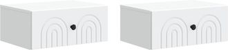 vidaXL Mesita De Noche De Pared 2 Uds. 49 X 34,5 X 20 Cm Vidaxl