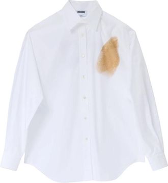 Moschino Too Much Iron Camicia - Dames - Overhemden - Wit - M - Overhemden