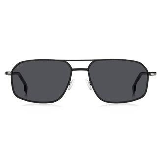 HUGO BOSS Grey Navigator Mens Sunglasses BOSS 1603/S 0124/IR 58