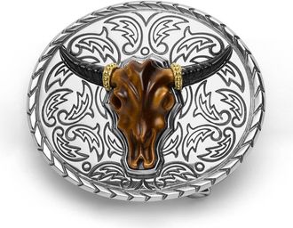 Lagos Mens Anthem Longhorn Belt Buckle in Two Tone at Nordstrom