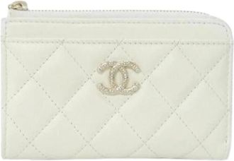 Chanel Pre-owned Wallets, female, White, Size: ONE SIZE Pre-owned Card Case