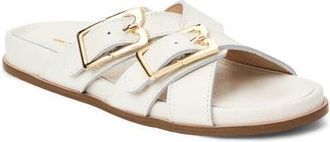 Bruno Magli Genesis Slide Sandal in Bone Tumbled at Nordstrom, Size 10.5