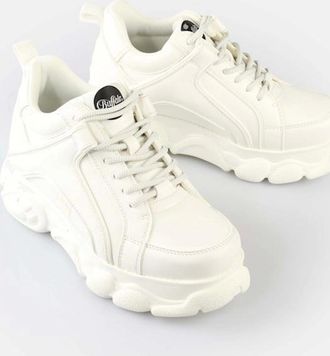 Buffalo Womens Buffalo CLD Corin Womens White Trainers - Size: UK 7 / eu 41 / us 10
