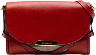 Burberry Pre-owned Crossbody Tas - Dames - Vintage Schoudertas - Rood - ONE Size - Leer - Vintage