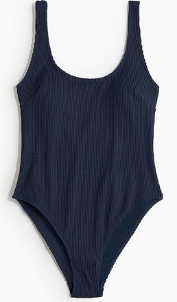 H&M Badeanzug mit wattierten Cups High Leg - Blue