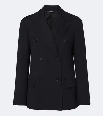 Max Mara Wool and cotton-blend jersey blazer