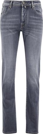 Jacob Cohen Pant 5 Pkt Super Slim Fit Nick - Heren - Slim Fit Jeans - Grijs - W33 - Leer - Jeans