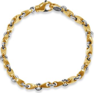 Pompeii3 Mens Seed & Rolo Link 14k Gold (20gram) or Platinum (33gram) 4.5mm Bracelet 7.5