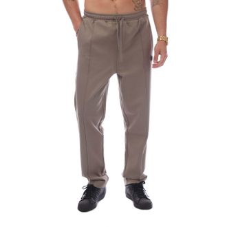 HUGO BOSS Mens Hadim TL Double B Monogram Tracksuit Bottoms in Green Cotton - Size X-Large