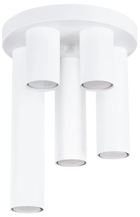 Sollux Lighting Design Deckenlampe Lagos 5-Flammig (rund), Weiss