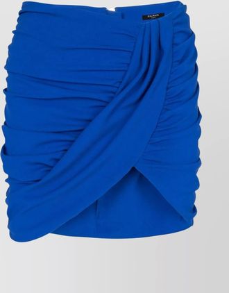 Balmain draped jersey mini skirt