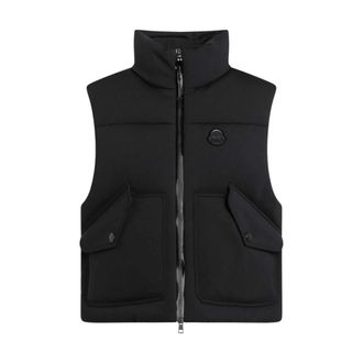 Moncler Vests, female, Black, Size: XS Giubbotto Gilet Edward Enninful