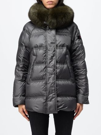 Peuterey Piumino corto in nylon trapuntato con cappuccio in shearling