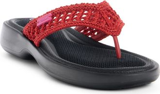 Chlo&eacute; La Poolette Sandal in Black/Red at Nordstrom, Size 10Us