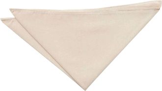 DQT Plain Suede Wedding Casual Handkerchief Pocket Square for Men (Beige)