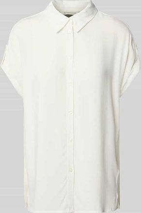 Tom Tailor Relaxed Fit Hemdbluse aus reiner Viskose in Offwhite, Größe 38