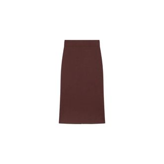 Alpha Studio Pencil Skirts, female, Brown, Size: S Longuette