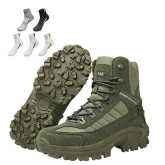 Generic Boots, Tactical Boot, Mens Waterproof Side Zipper Outdoor Combat Boot, Mens Orthopedic Support Anti-Puncture Work Boots (03,12.5)