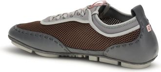 Fendi Mens Sneakers Leather And Mesh Grey-Brown-Medium Grey Trainers Grey/brown/medium