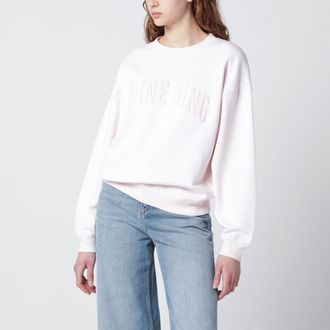 Anine Bing Spencer Pink M&eacute;lange Cotton Sweatshirt