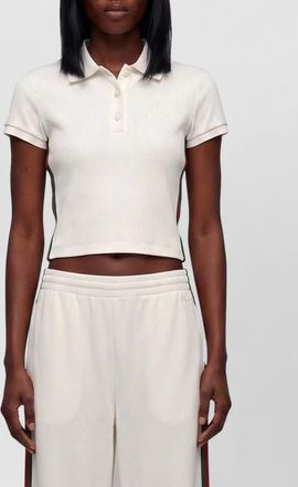 Gucci ribbed slim-fit cropped polo shirt