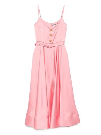 Nissa belted midi dress - women - Polyester/Viscose - 36 - Pink