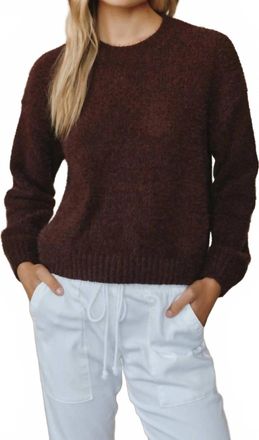 Bella Dahl Drop Shoulder Sweater In Pinot Noir