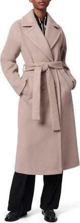 Bernardo Double Breasted Belted Coat in Heather Taupe at Nordstrom Rack, Size Xx-Large