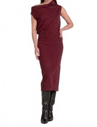 Elan Sweater Midi Dress In Red