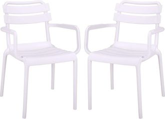 Safavieh Outdoor Set Of 2 Sarah Dining Armchairs