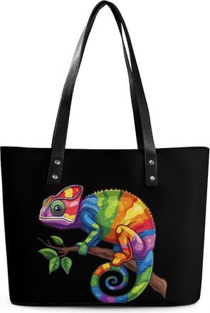 Generic Chameleon Funny Tote Bags for Women Cute Shoulder Purses Handbags