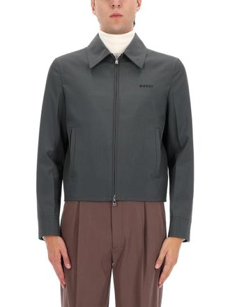 Gucci Zip-Front Polyester Jacket - Gray